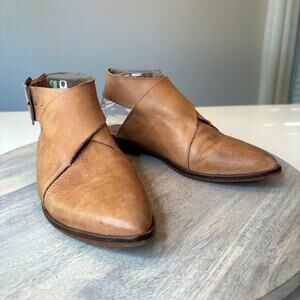 Free People Bryce Mule Wrap Leather Buckle Pointed Toe Flats Women's EU 36 US 6